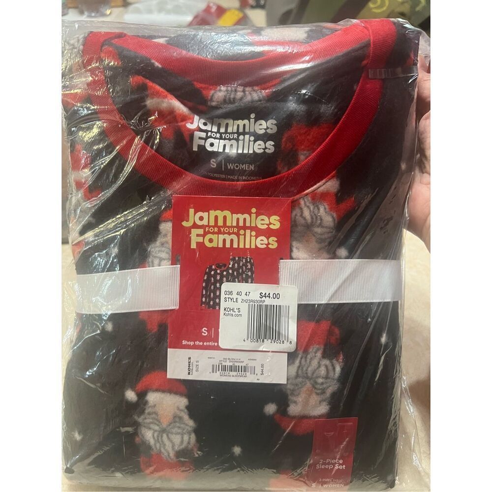Jammies For Families Womans Xmas PJ Fleece Set Sz S NIP
